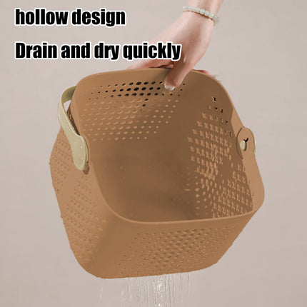 Xuniizn Plastic Shower Caddy Portable Bucket, Cleaning Shower Basket with Handle Compartments Storage Organizer for Bathroom Kitchen College Dorm Sink C.