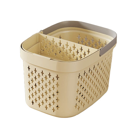 Xuniizn Plastic Shower Caddy Portable Bucket, Cleaning Shower Basket with Handle Compartments Storage Organizer for Bathroom Kitchen College Dorm Sink D.