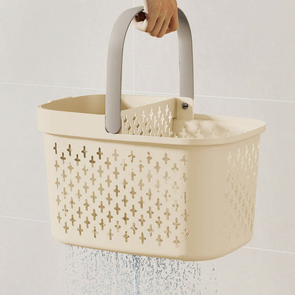 Xuniizn Plastic Shower Caddy Portable Bucket, Cleaning Shower Basket with Handle Compartments Storage Organizer for Bathroom Kitchen College Dorm Sink D.