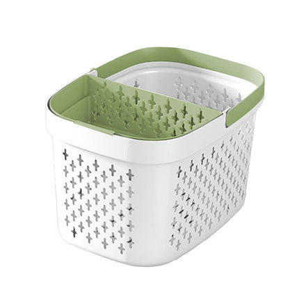 Xuniizn Plastic Shower Caddy Portable Bucket, Cleaning Shower Basket with Handle Compartments Storage Organizer for Bathroom Kitchen College Dorm Sink F.