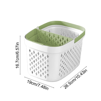 Xuniizn Plastic Shower Caddy Portable Bucket, Cleaning Shower Basket with Handle Compartments Storage Organizer for Bathroom Kitchen College Dorm Sink F.