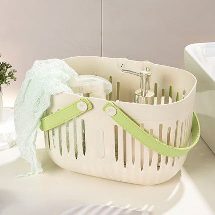 Xuniizn Plastic Shower Caddy Portable Bucket, Cleaning Shower Basket with Handle Compartments Storage Organizer for Bathroom Kitchen College Dorm Sink White#1.