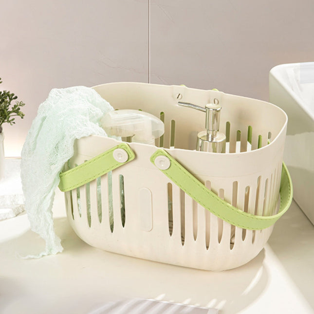 Xuniizn Plastic Shower Caddy Portable Bucket, Cleaning Shower Basket with Handle Compartments Storage Organizer for Bathroom Kitchen College Dorm Sink White#1.