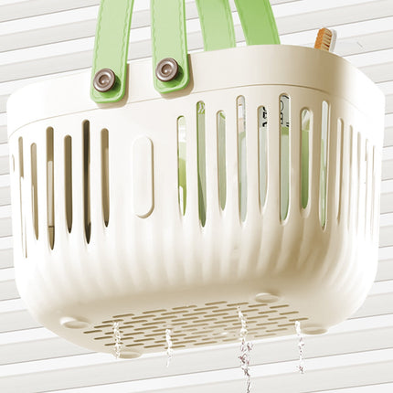 Xuniizn Plastic Shower Caddy Portable Bucket, Cleaning Shower Basket with Handle Compartments Storage Organizer for Bathroom Kitchen College Dorm Sink White#1.