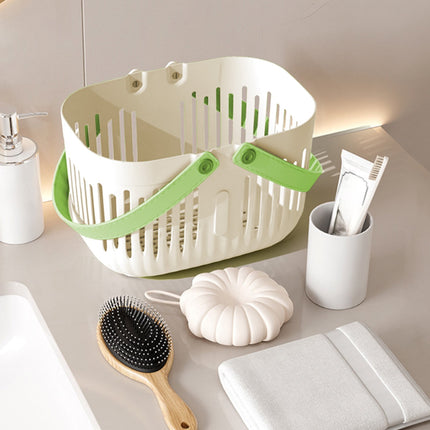 Xuniizn Plastic Shower Caddy Portable Bucket, Cleaning Shower Basket with Handle Compartments Storage Organizer for Bathroom Kitchen College Dorm Sink White#1.
