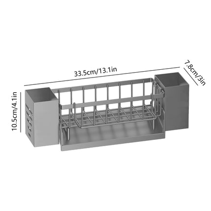 Xuniizn Pantry Organizers and Storage - Kitchen Organizers and Storage Rack, Sink Countertop Multifunctional Holder for Rags, Chopsticks, Knives & Forks - Kitchen Organization & Storage Solution Gray.