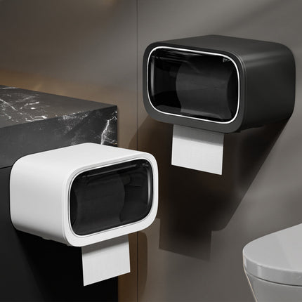 Xuniizn Tissue Box Cover Square 6x4x5" - Acrylic Tissue Box Holder, Elegant Tissue Holder & Napkin Dispenser for Home - Modern Kleenex Box Covers for Office, Restaurant, Gold Black(8.6x5.2x4.7").