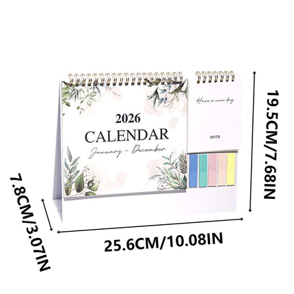 Dmlowu 2026 Desk Calendar - 8x10 inch Desk Calendar 2026-2027, 12 Months Desk Calendar Runs From January 2026 To December 2026, Exquisite Desk Calendar 2026 B.