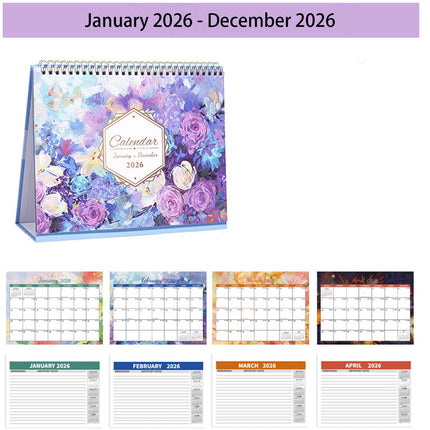 Dmlowu 2026 Desk Calendar - 8x10 inch Desk Calendar 2026-2027, 12 Months Desk Calendar Runs From January 2026 To December 2026, Exquisite Desk Calendar 2026 H.