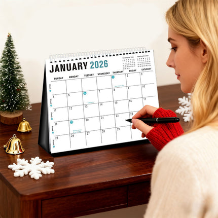Dmlowu 2026 Desk Calendar - 8x10 inch Desk Calendar 2026-2027, 12 Months Desk Calendar Runs From January 2026 To December 2026, Exquisite Desk Calendar 2026 P.