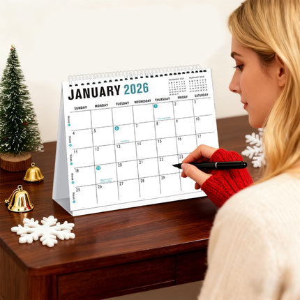 Dmlowu 2026 Desk Calendar - 8x10 inch Desk Calendar 2026-2027, 12 Months Desk Calendar Runs From January 2026 To December 2026, Exquisite Desk Calendar 2026 R.