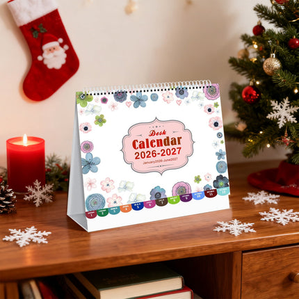 Dmlowu 2026 Desk Calendar - 8x10 inch Desk Calendar 2026-2027, 12 Months Desk Calendar Runs From January 2026 To December 2026, Exquisite Desk Calendar 2026 S.