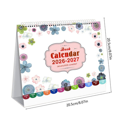 Dmlowu 2026 Desk Calendar - 8x10 inch Desk Calendar 2026-2027, 12 Months Desk Calendar Runs From January 2026 To December 2026, Exquisite Desk Calendar 2026 S.