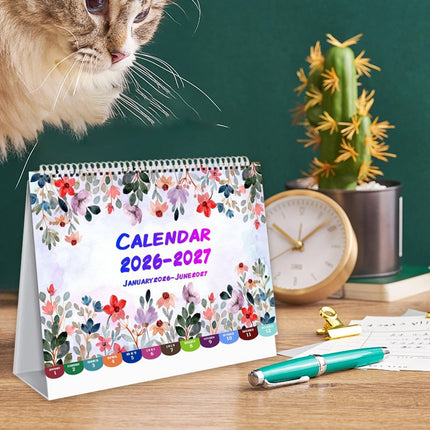 Dmlowu 2026 Desk Calendar - 8x10 inch Desk Calendar 2026-2027, 12 Months Desk Calendar Runs From January 2026 To December 2026, Exquisite Desk Calendar 2026 T.