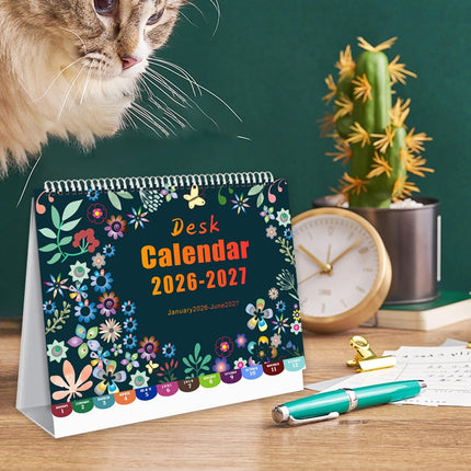 Dmlowu 2026 Desk Calendar - 8x10 inch Desk Calendar 2026-2027, 12 Months Desk Calendar Runs From January 2026 To December 2026, Exquisite Desk Calendar 2026 X.