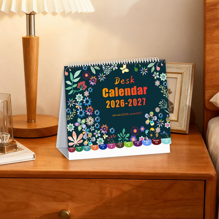 Dmlowu 2026 Desk Calendar - 8x10 inch Desk Calendar 2026-2027, 12 Months Desk Calendar Runs From January 2026 To December 2026, Exquisite Desk Calendar 2026 X.