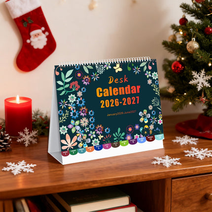 Dmlowu 2026 Desk Calendar - 8x10 inch Desk Calendar 2026-2027, 12 Months Desk Calendar Runs From January 2026 To December 2026, Exquisite Desk Calendar 2026 X.