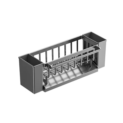 PALIFEUR Sponge Holder for Kitchen Sink, Kitchen Sink Organizer Rustproof 304 Stainless Steel Detachable Dishcloth Rack Sink Caddy, Kitchen Sponge Holder Bathroom Organizer Brush Holder Storage XB_#Gray.