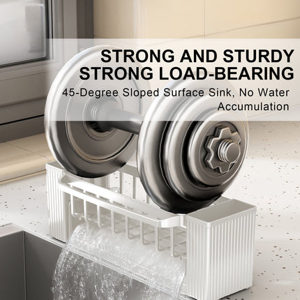 PALIFEUR Sponge Holder for Kitchen Sink, Kitchen Sink Organizer Rustproof 304 Stainless Steel Detachable Dishcloth Rack Sink Caddy, Kitchen Sponge Holder Bathroom Organizer Brush Holder Storage XC_#Beige.