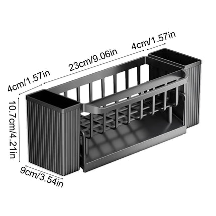 PALIFEUR Sponge Holder for Kitchen Sink, Kitchen Sink Organizer Rustproof 304 Stainless Steel Detachable Dishcloth Rack Sink Caddy, Kitchen Sponge Holder Bathroom Organizer Brush Holder Storage XC_#Gray.