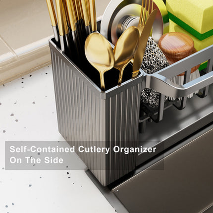 PALIFEUR Sponge Holder for Kitchen Sink, Kitchen Sink Organizer Rustproof 304 Stainless Steel Detachable Dishcloth Rack Sink Caddy, Kitchen Sponge Holder Bathroom Organizer Brush Holder Storage XC_#Gray.