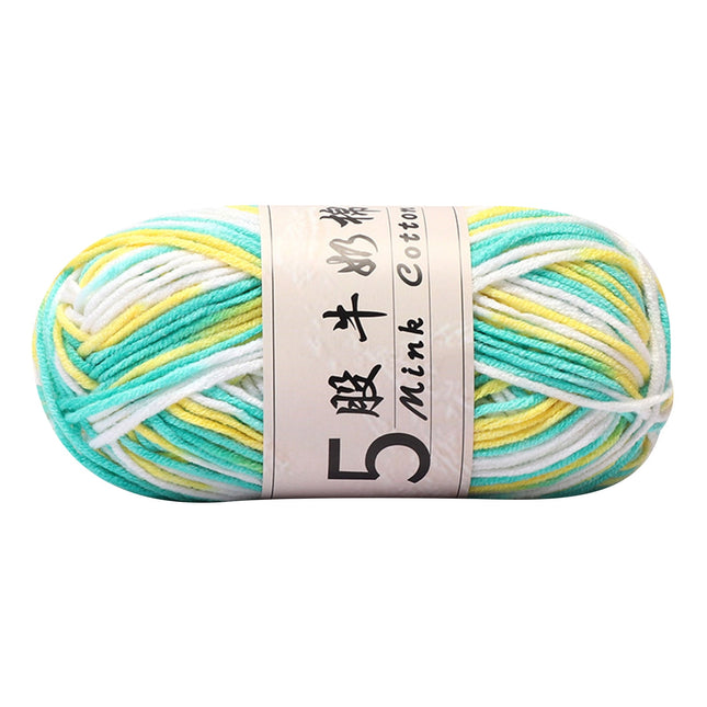 PALIFEUR Cotton Yarn Soft Cotton Yarn for Crocheting and Knitting, 1.76 oz/50g Multicolor Crochet yarn for Crafts Home Decorations DIY Toys Knit Clothes Yarn, ( 356 Yard) L.