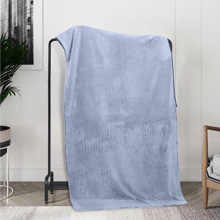 PALIFEUR Extra Large Bath Towels, Soft Highly Absorbent Bath Towels Microfiber Velvet Towels Lightweight Quick Drying Towels for Bathroom Beach, Spa, Shower, Hotel-27.5×55.1"-Gray A_#Blue.