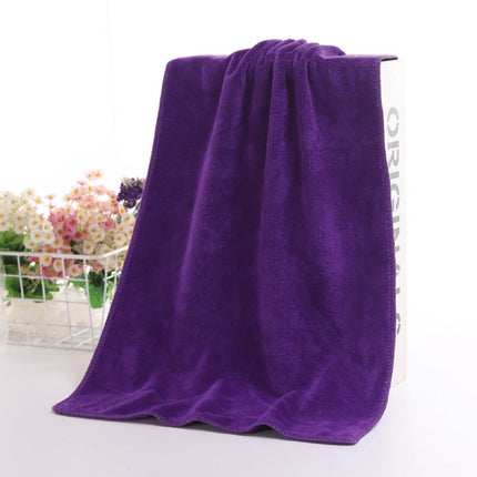 PALIFEUR Microfiber Towel 29.5x13.8", 2 PACK Soft Lightweight Bath Towels Quick-Drying Towels Highly Absorbent Wash Cloths, Towels for Bathroom, Body, Gym, Shower, Hotel(White) A_#Purple【2pcs】.