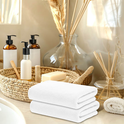 PALIFEUR Microfiber Towel 29.5x13.8", 2 PACK Soft Lightweight Bath Towels Quick-Drying Towels Highly Absorbent Wash Cloths, Towels for Bathroom, Body, Gym, Shower, Hotel(White) A_#White【2pcs】.