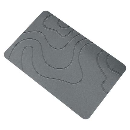 PALIFEUR Stone Bath Mat, 16x24" Quick Drying Diatomaceous Earth Bath Mat Super Absorbent Non Slip Stone Bath Mats Washable Rug for Bathroom Floor Kitchen Shower Dark Gray.