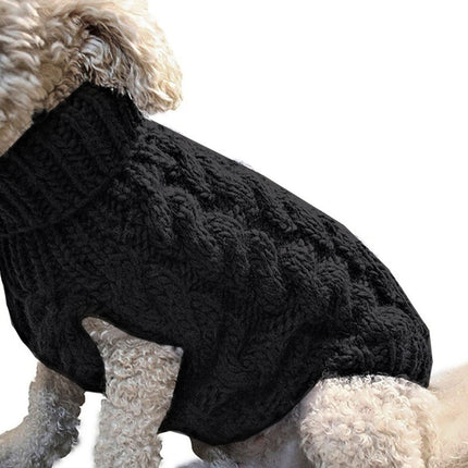 Xuniizn Dog Sweater for Small Medium Dogs, Warm Comfortable Winter Pet Clothes, Cute Knitted Sleeveless Pet Sweaters for Puppies, Cats, Dog Apparel & Accessories S Black.