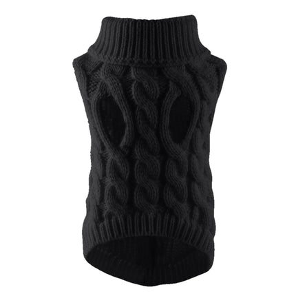 Xuniizn Dog Sweater for Small Medium Dogs, Warm Comfortable Winter Pet Clothes, Cute Knitted Sleeveless Pet Sweaters for Puppies, Cats, Dog Apparel & Accessories S Black.
