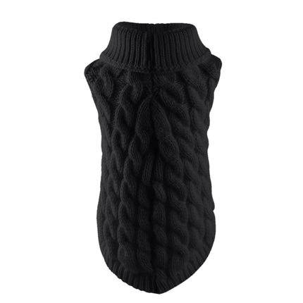 Xuniizn Dog Sweater for Small Medium Dogs, Warm Comfortable Winter Pet Clothes, Cute Knitted Sleeveless Pet Sweaters for Puppies, Cats, Dog Apparel & Accessories XL Black.