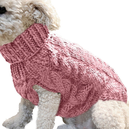 Xuniizn Dog Sweater for Small Medium Dogs, Warm Comfortable Winter Pet Clothes, Cute Knitted Sleeveless Pet Sweaters for Puppies, Cats, Dog Apparel & Accessories L Hot Pink.