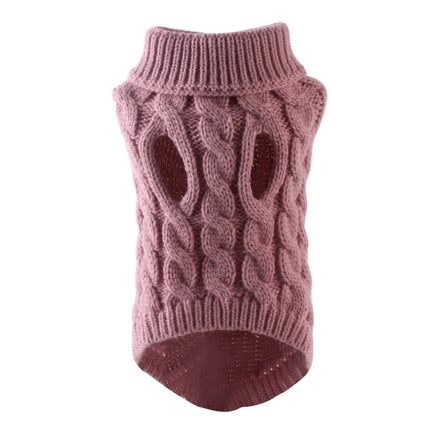Xuniizn Dog Sweater for Small Medium Dogs, Warm Comfortable Winter Pet Clothes, Cute Knitted Sleeveless Pet Sweaters for Puppies, Cats, Dog Apparel & Accessories L Hot Pink.
