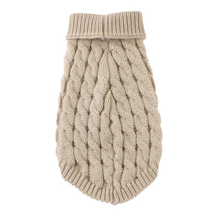Xuniizn Dog Sweater for Small Medium Dogs, Warm Comfortable Winter Pet Clothes, Cute Knitted Sleeveless Pet Sweaters for Puppies, Cats, Dog Apparel & Accessories M Khaki.