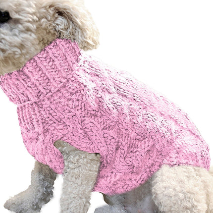 Xuniizn Dog Sweater for Small Medium Dogs, Warm Comfortable Winter Pet Clothes, Cute Knitted Sleeveless Pet Sweaters for Puppies, Cats, Dog Apparel & Accessories L Pink.