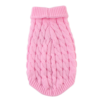 Xuniizn Dog Sweater for Small Medium Dogs, Warm Comfortable Winter Pet Clothes, Cute Knitted Sleeveless Pet Sweaters for Puppies, Cats, Dog Apparel & Accessories L Pink.
