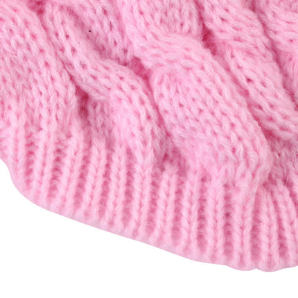 Xuniizn Dog Sweater for Small Medium Dogs, Warm Comfortable Winter Pet Clothes, Cute Knitted Sleeveless Pet Sweaters for Puppies, Cats, Dog Apparel & Accessories L Pink.