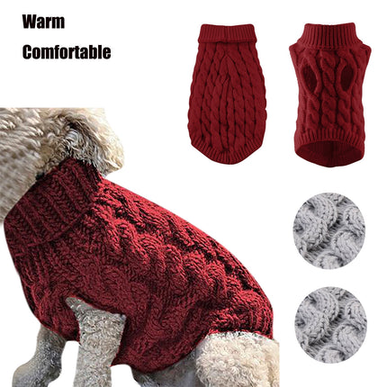 Xuniizn Dog Sweater for Small Medium Dogs, Warm Comfortable Winter Pet Clothes, Cute Knitted Sleeveless Pet Sweaters for Puppies, Cats, Dog Apparel & Accessories S Red.