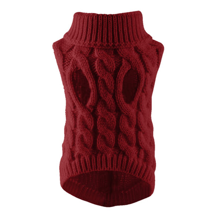 Xuniizn Dog Sweater for Small Medium Dogs, Warm Comfortable Winter Pet Clothes, Cute Knitted Sleeveless Pet Sweaters for Puppies, Cats, Dog Apparel & Accessories S Red.