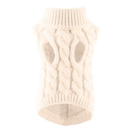 Xuniizn Dog Sweater for Small Medium Dogs, Warm Comfortable Winter Pet Clothes, Cute Knitted Sleeveless Pet Sweaters for Puppies, Cats, Dog Apparel & Accessories XL White.