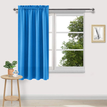 Xuniizn Blackout Curtains for Bedroom Thermal Insulated - 100%Polyester Black Out Curtains 2 Panels Set Room Darkening Window Curtains for Living Room, Light Blue CTN-BU.