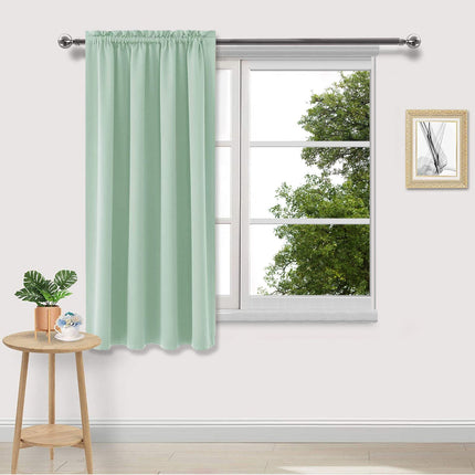 Xuniizn Blackout Curtains for Bedroom Thermal Insulated - 100%Polyester Black Out Curtains 2 Panels Set Room Darkening Window Curtains for Living Room, Light Blue CTN-GN.