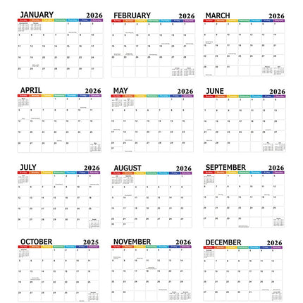 Tyidzon Magnetic Calendar for Refrigerator 2026-2027, 12x10" 18 Month Runs Monthly Fridge Calendar Magnet from Jan 2026 to Jun 2027 for Home School Office A.