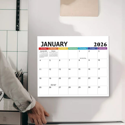 Tyidzon Magnetic Calendar for Refrigerator 2026-2027, 12x10" 18 Month Runs Monthly Fridge Calendar Magnet from Jan 2026 to Jun 2027 for Home School Office A.
