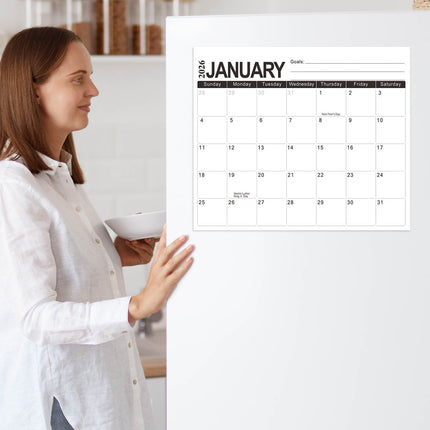 Tyidzon Magnetic Calendar for Refrigerator 2026-2027, 12x10" 18 Month Runs Monthly Fridge Calendar Magnet from Jan 2026 to Jun 2027 for Home School Office C.