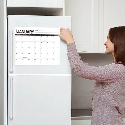 Tyidzon Magnetic Calendar for Refrigerator 2026-2027, 12x10" 18 Month Runs Monthly Fridge Calendar Magnet from Jan 2026 to Jun 2027 for Home School Office C.