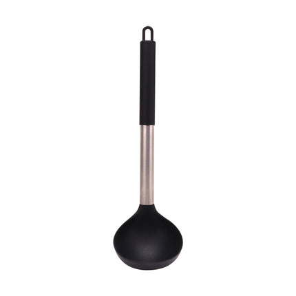 Tyidzon Kitchen Soup Ladle, Heat Resistant Silicone Ladle Lightweight Non Stick Kitchen Tools Spoons for Cooking, Stirring, Serving Soups(Red, 12") Black.