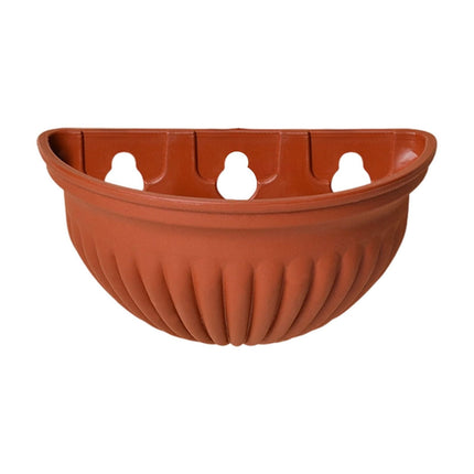 Tyidzon Semi-Circular Hanging Planters for Indoor Outdoor Plants, Wall Mount Flower Pot Holder Hanger for Indoor and Outdoor Use Brown.